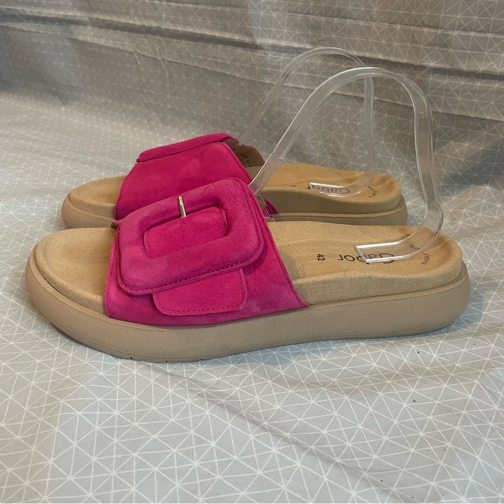 Gabor Adios Slide Sandals in Pink Suede 42 - Picture 3 of 7